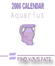 2006 Yearly Calendar - Aquarius