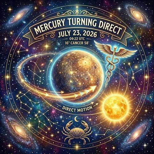 Mercury Turns Direct in Cancer on July 23, 2026 Mercury Turns Direct in Cancer on July 23, 2026