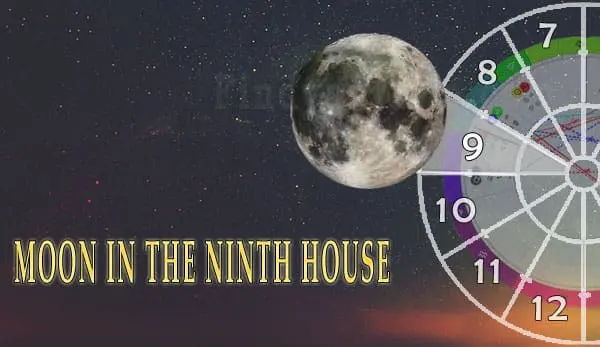 Moon in 9th house