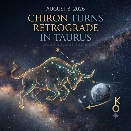 Chiron wordt retrograde in Stier op 3 augustus 2026 Chiron wordt retrograde in Stier op 3 augustus 2026