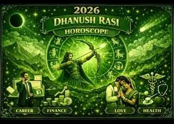 Thumbnail Image for ధనుస్సు రాశి (ధనుస్సు చంద్ర రాశి) 2026 వేద జ్యోతిష్య అంచనాలు | ప్రేమ, వృత్తి మరియు భవిష్యత్తు