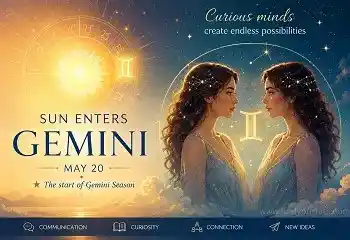Thumbnail Image for O Sol entra em Gêmeos em 21 de maio: a astrologia da curiosidade, da comunicação e do despertar mental
