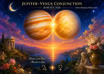 Thumbnail Image for Jupiter-Venus Conjunction June 2026: Astrological Meaning, Zodiac Predictions, Prosperity & Spiritual Significance