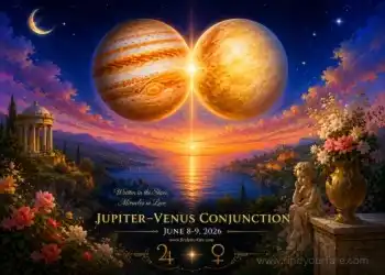 Thumbnail Image for Jupiter-Venus Conjunction June 2026: Astrological Meaning, Zodiac Predictions, Prosperity & Spiritual Significance