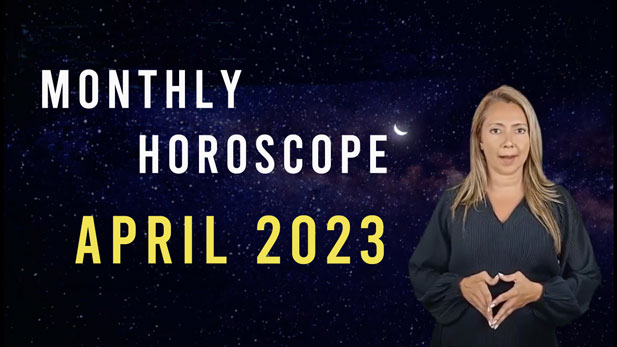 Thumbnail Image for Monthly Horoscope Video - April 2023. Findyourfate.com