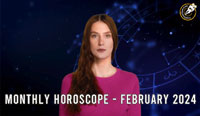 Thumbnail Image for Monthly Horoscope Video - February 2024. Findyourfate.com