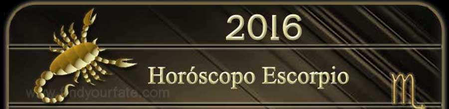  2016 Horóscopo Escorpio