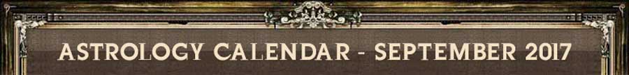 2017 Astrology Calendar - September