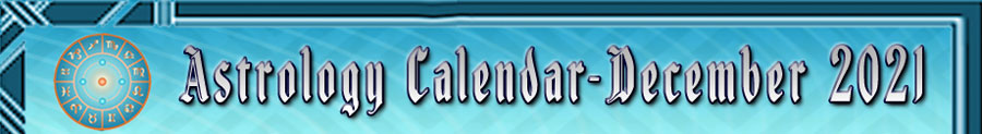 2021 Astrology Calendar - December