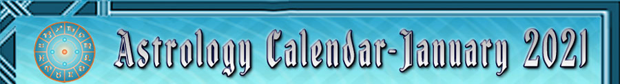 2021 Astrology Calendar - January