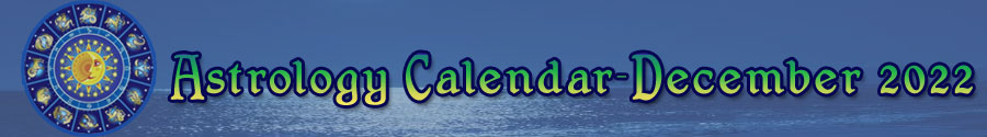 2022 Astrology Calendar - December