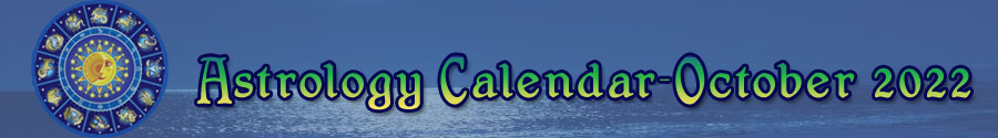 2022 Astrology Calendar - October