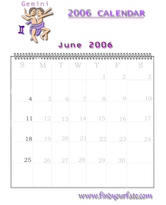 2006 Desktop Calendar - Gemini