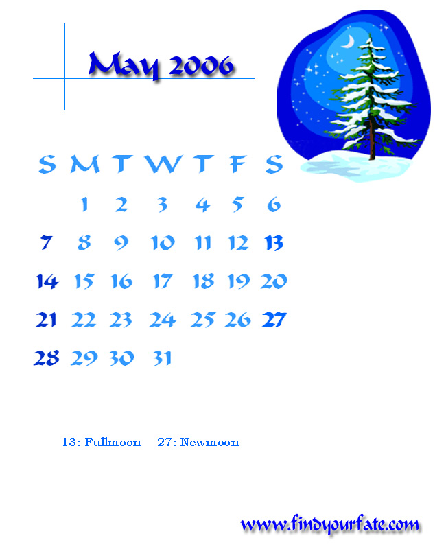 2006 Desktop Calendar - May