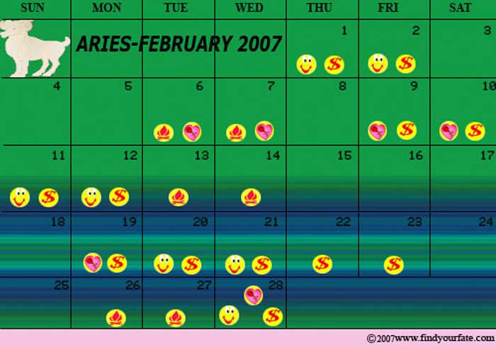 2007 February-aries calendar