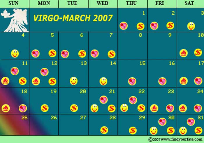 2007 Virgo  calendar