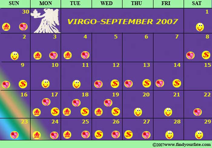 2007 September Virgo calendar