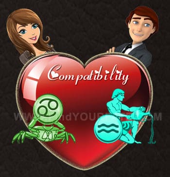 compatibility aquarius cancer woman man couple famous