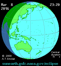 Solar Eclipse- March 8-9, 2016