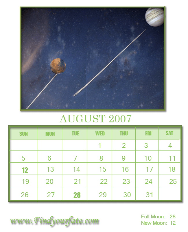 2007 august calendar