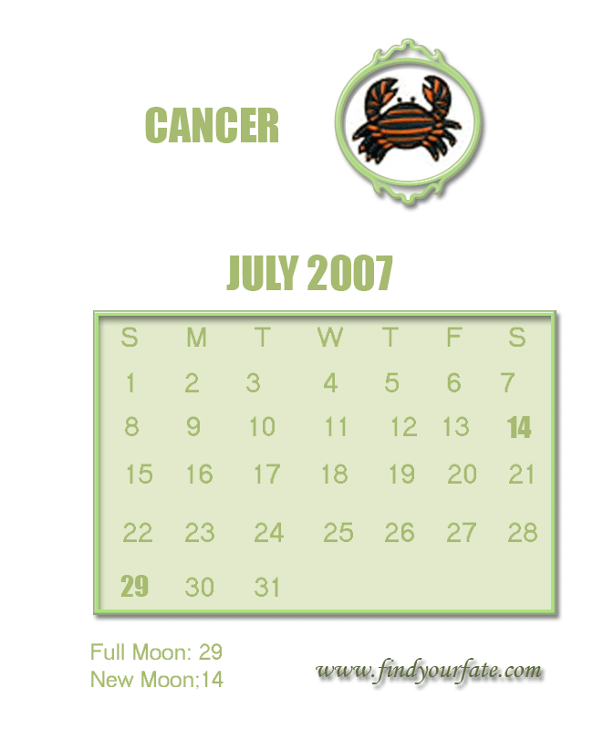 Cancer calendar