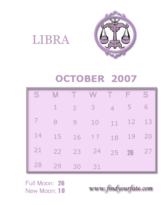 Libra calendar